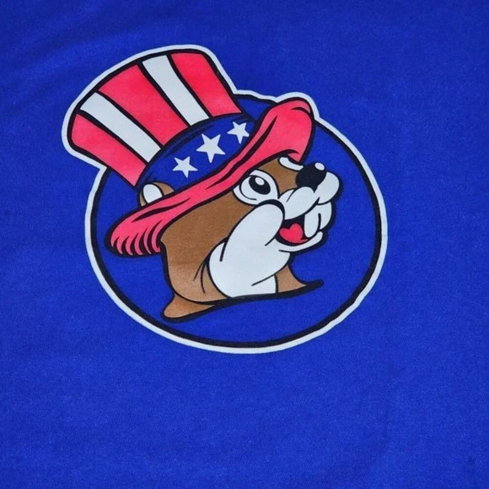 Buc-ee's Mens Patriotic Freedom Ringing Graphic T-Shirt Blue L